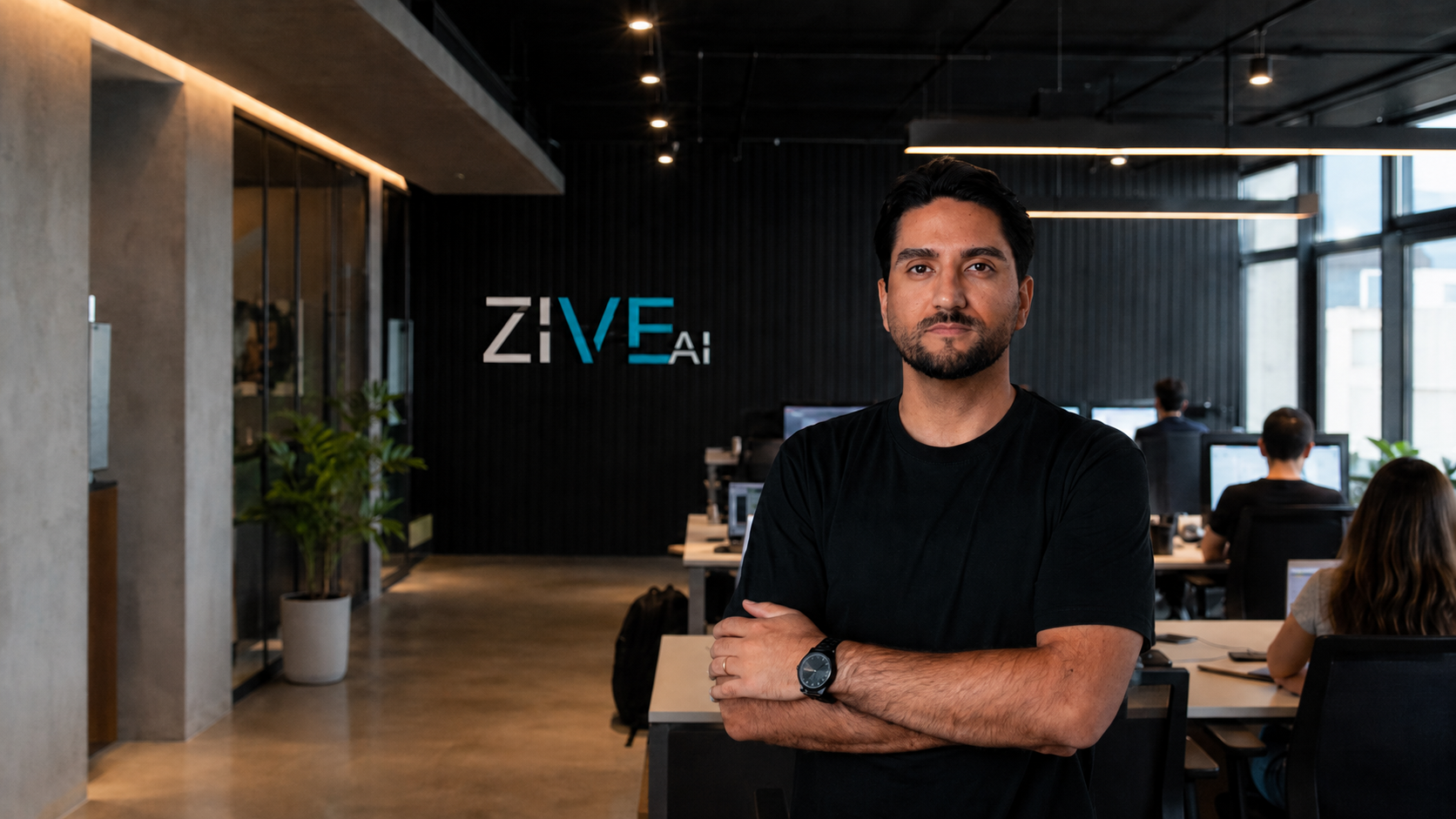 Time ZiveAI no escritório em Brasília